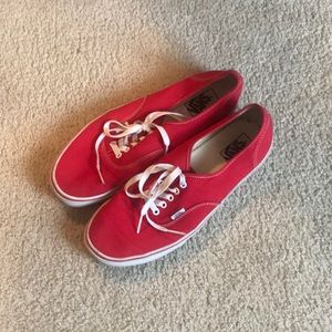 Red Authentic Vans